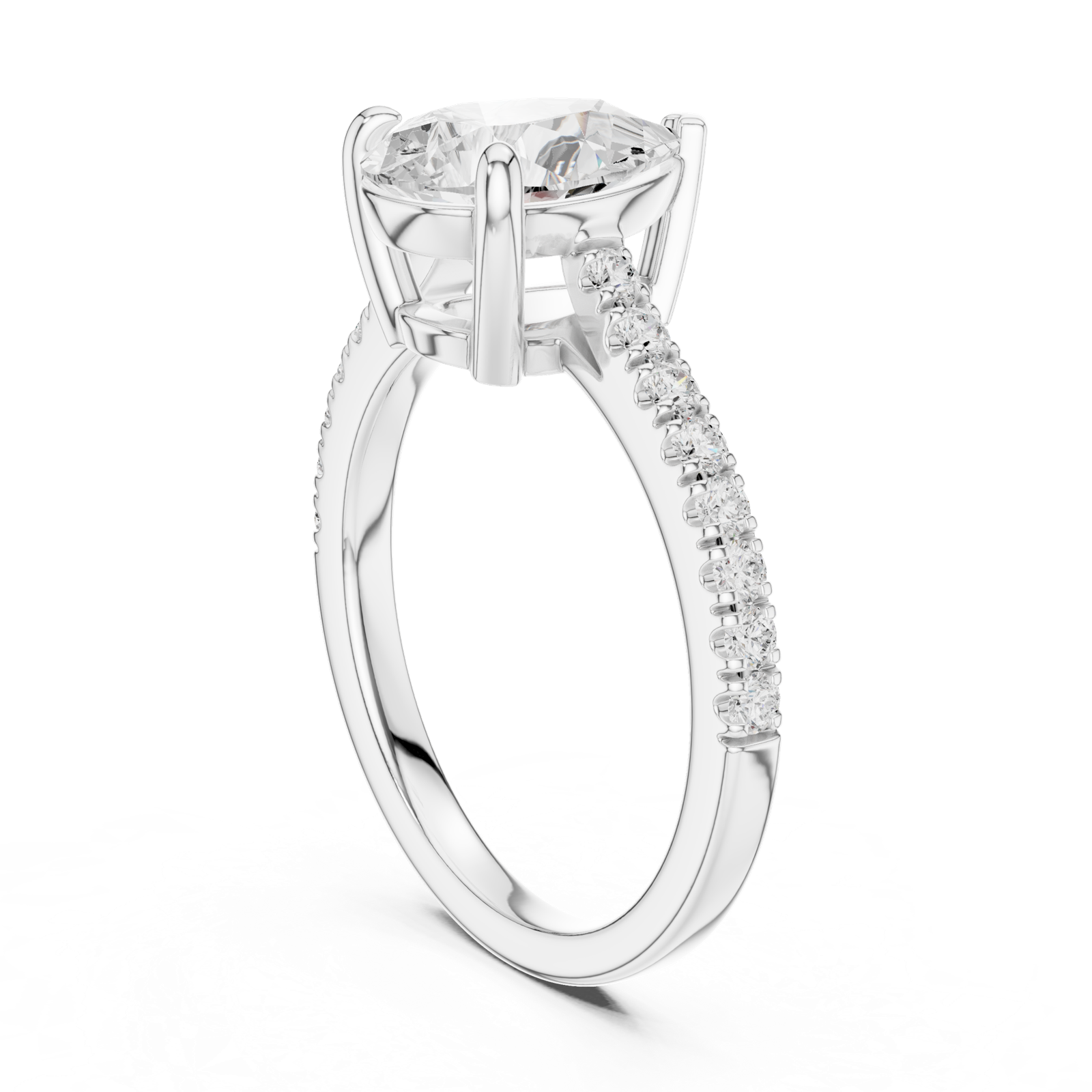 Gold Ring DDLR-915, White Gold, view 1