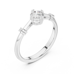 Gold Ring DDLR-796, White Gold, view 2