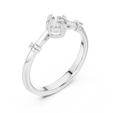 Gold Ring DDLR-796, White Gold, view 2