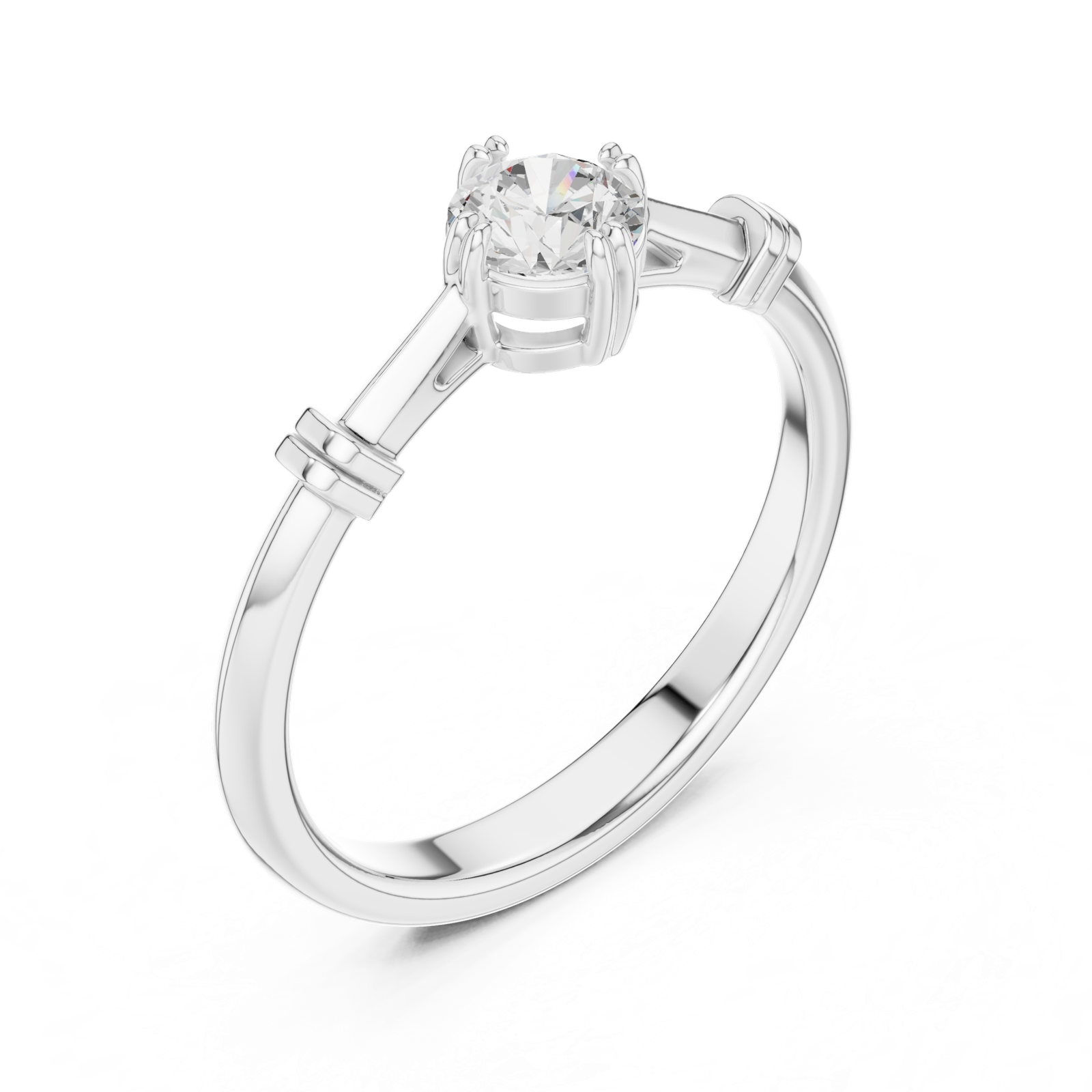 Gold Ring DDLR-796, White Gold, view 2