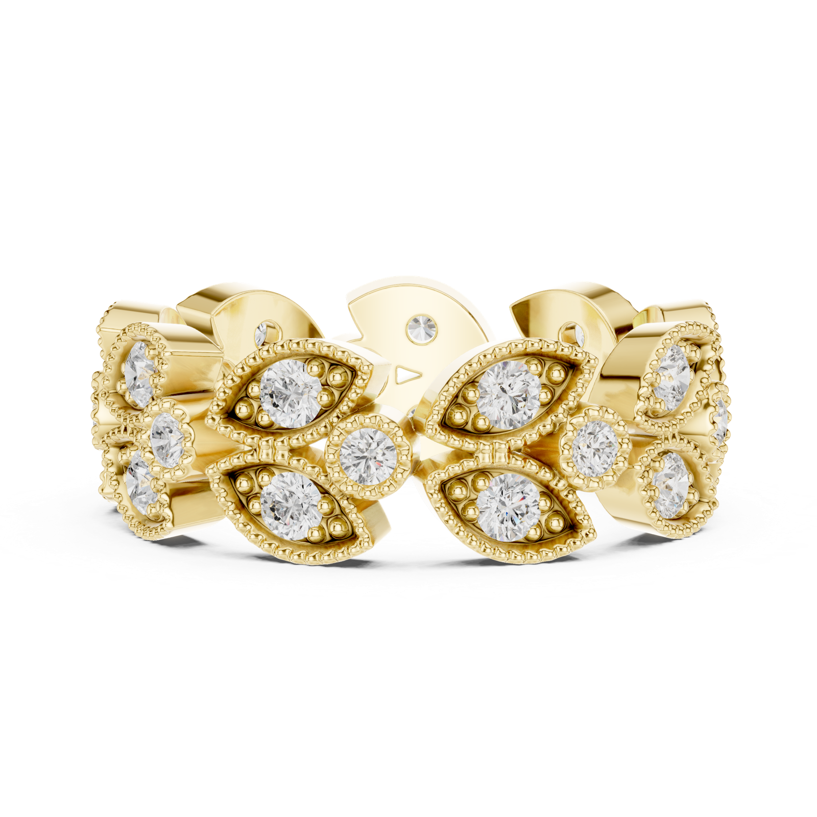 Gold Ring DDLR-368, Yellow Gold, view 3