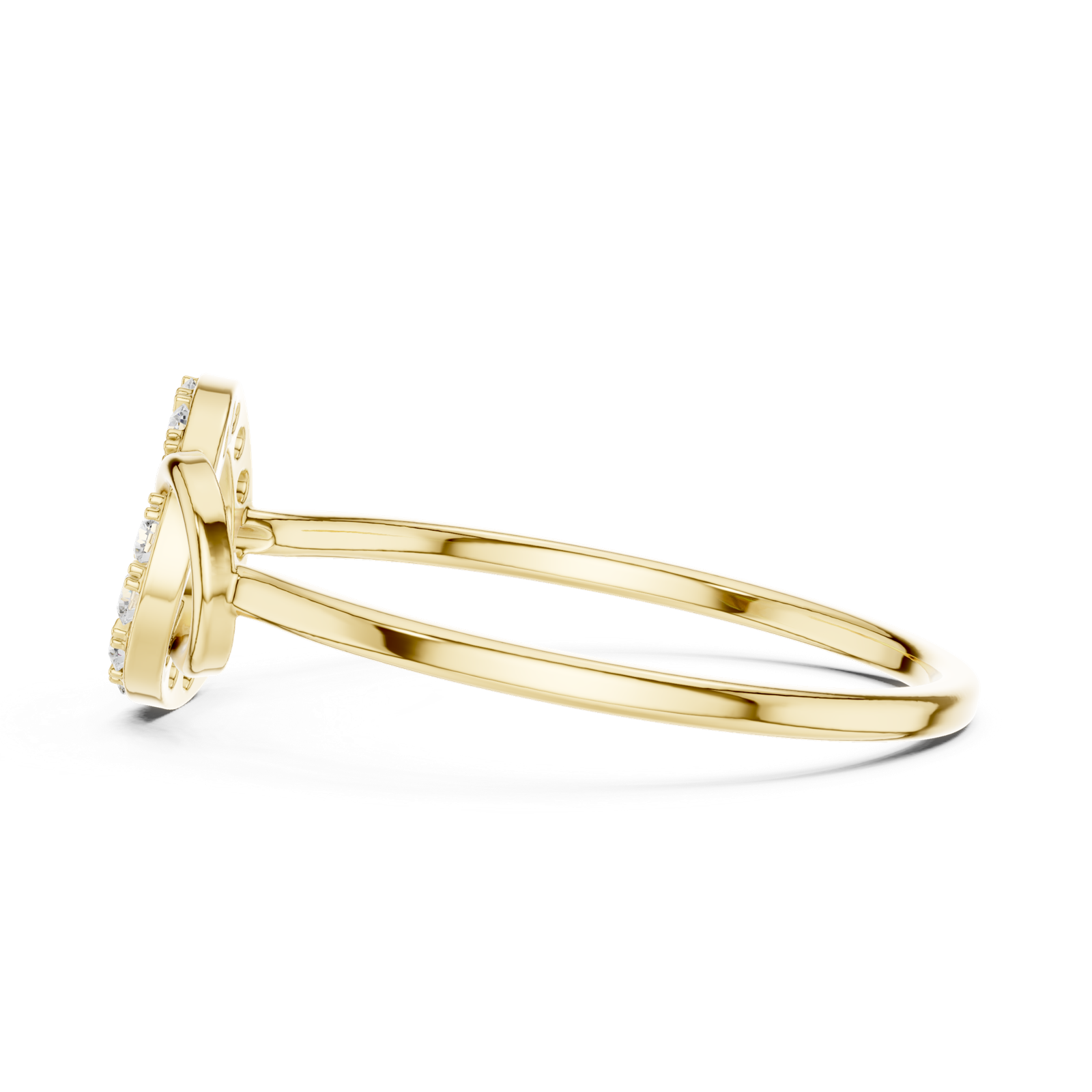 Gold Ring HLR-201, Yellow Gold, view 3