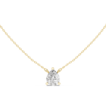 Gold Jewelry DDPO-001, Pear center stone, Yellow Gold, view 4