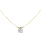 Gold Jewelry DDPO-001, Pear center stone, Yellow Gold, view 4