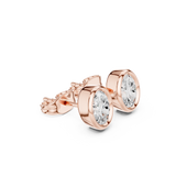 Gold Jewelry DDER-001, Oval center stone, Rose Gold, view 1