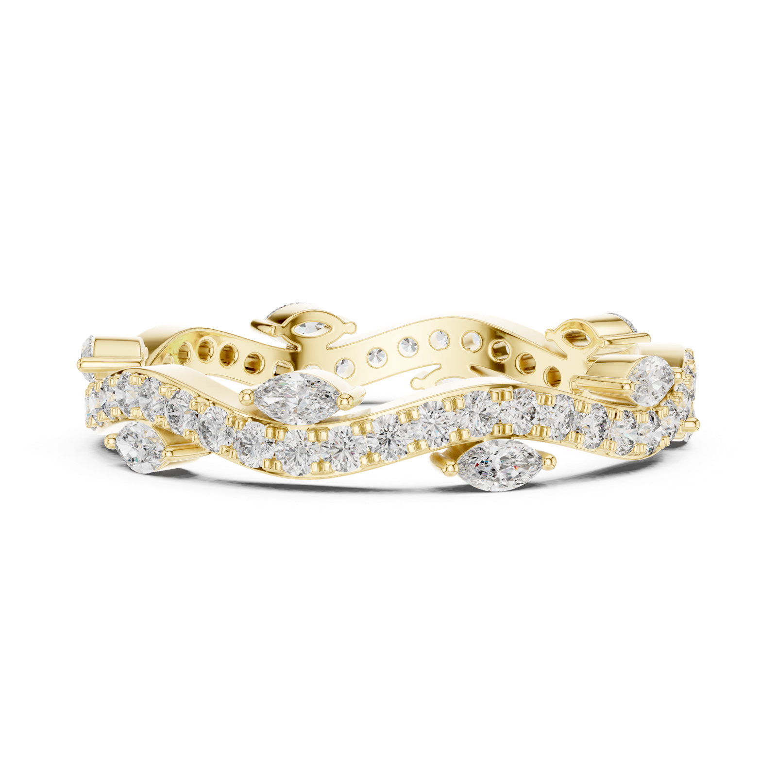 Gold Ring DDLR-237, Yellow Gold, view 3