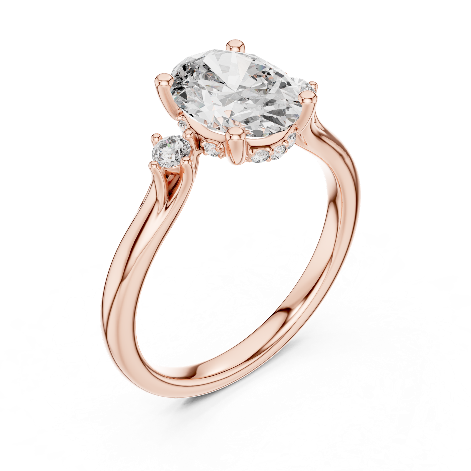 Gold Ring DDLR-164, Rose Gold, view 2