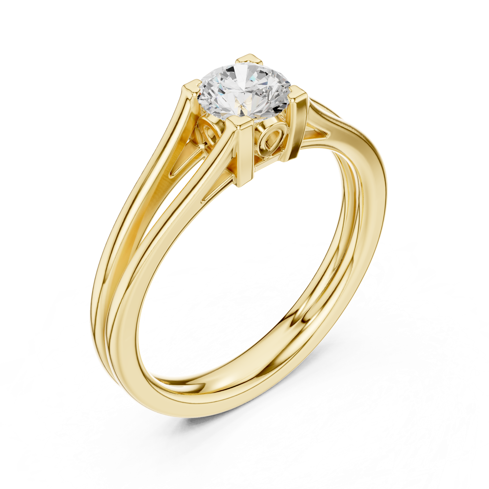 Gold Ring DDLR-545, Yellow Gold, view 2