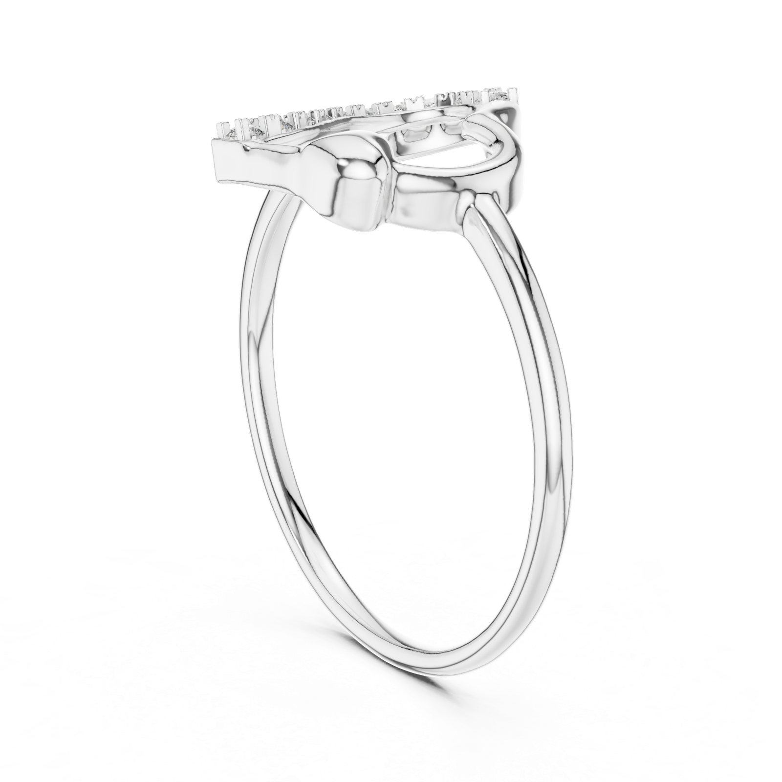 Gold Ring 12-10034@L, White Gold, view 1