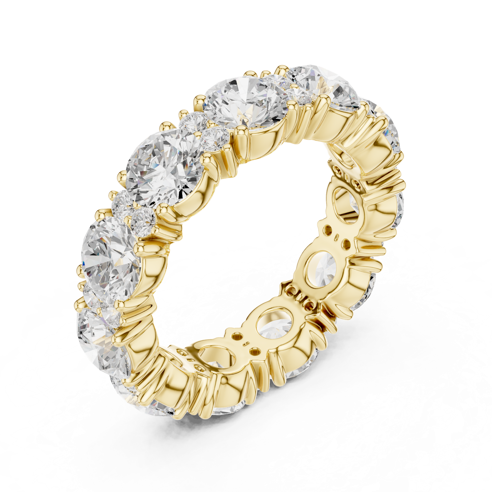 Gold Ring DDLR-707, Yellow Gold, view 2