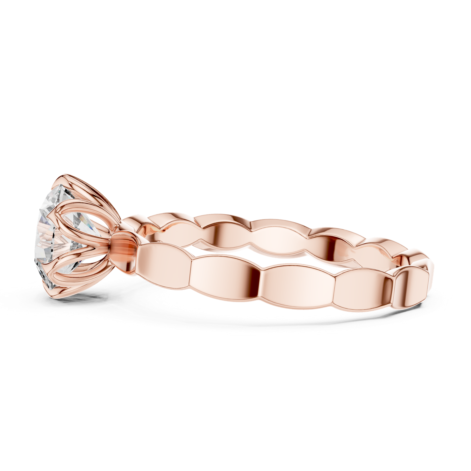 Gold Ring LR-0019, Rose Gold, view 3