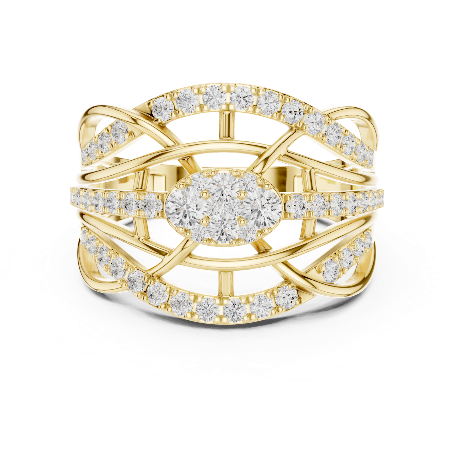 Gold Ring DDLR-769, Yellow Gold, view 4
