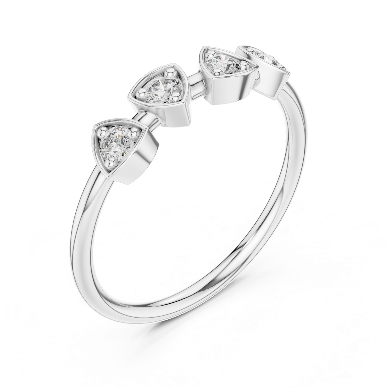 Gold Ring L28-11, White Gold, view 2
