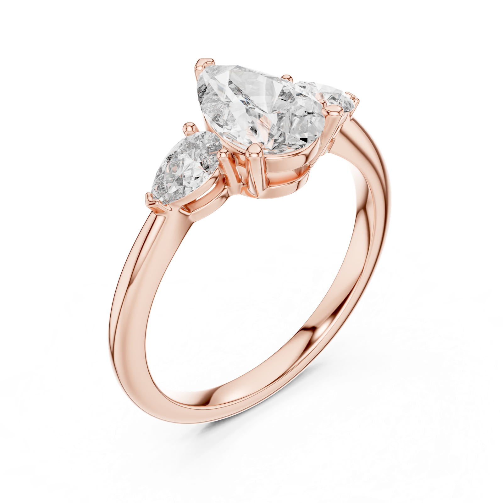 Gold Ring DDLR-035, Rose Gold, view 2