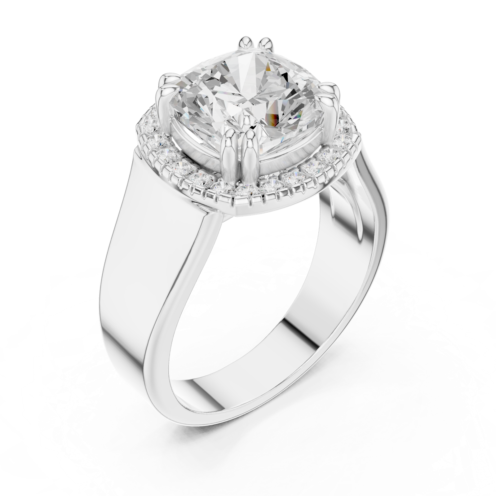 Gold Ring DDLR-362, White Gold, view 2