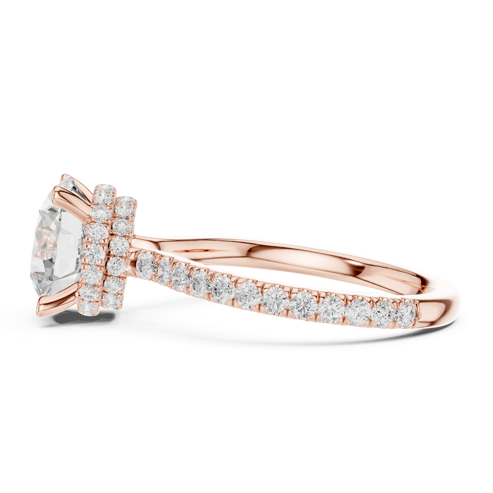 Gold Ring DDLR-1020, Rose Gold, view 3