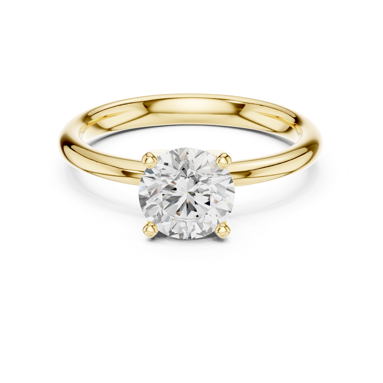 Gold Ring DDLR-646, Yellow Gold, view 4