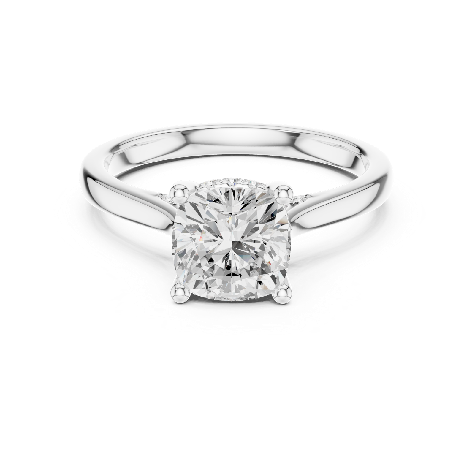 Gold Ring DDLR-854, White Gold, view 4