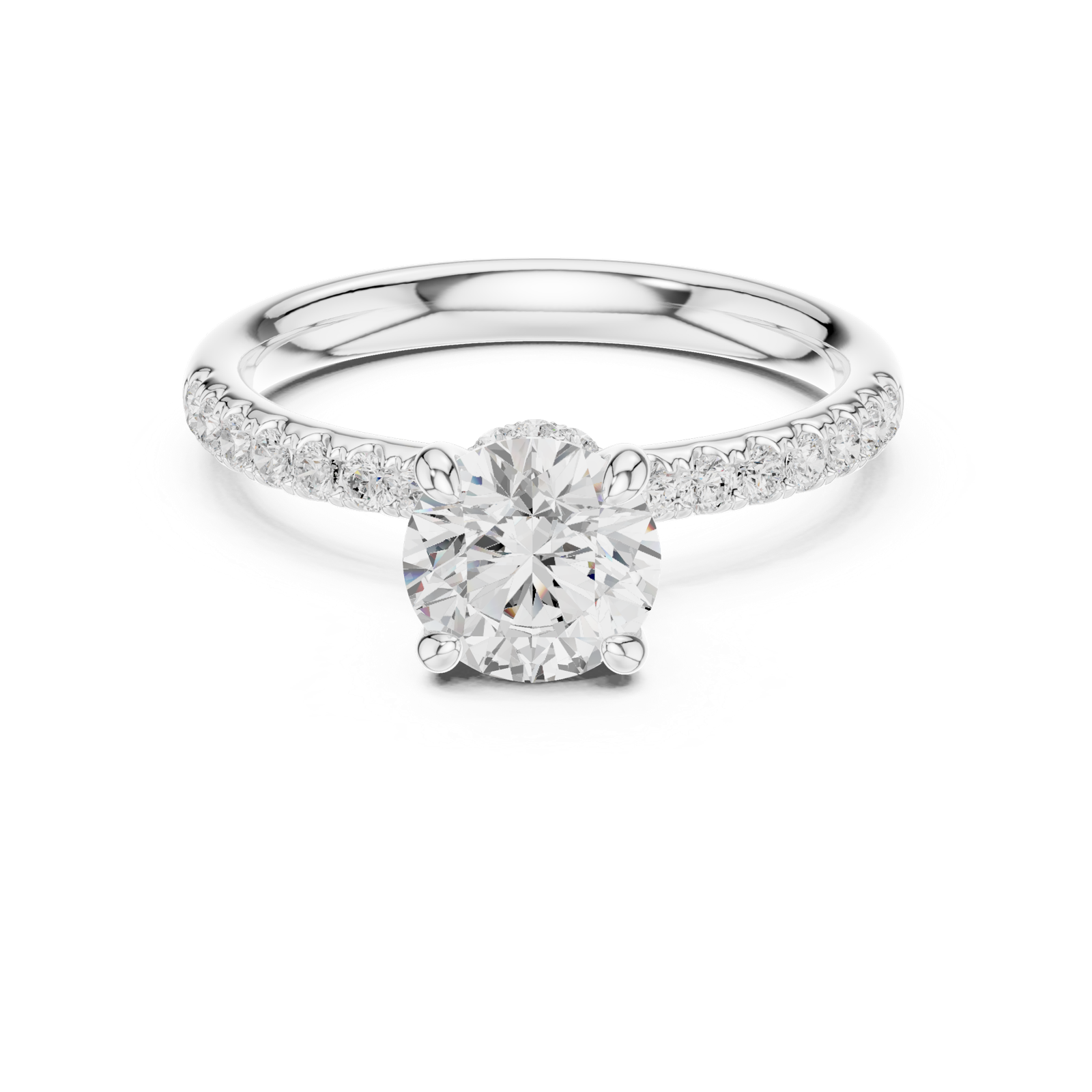 Gold Ring DDLR-643, White Gold, view 4