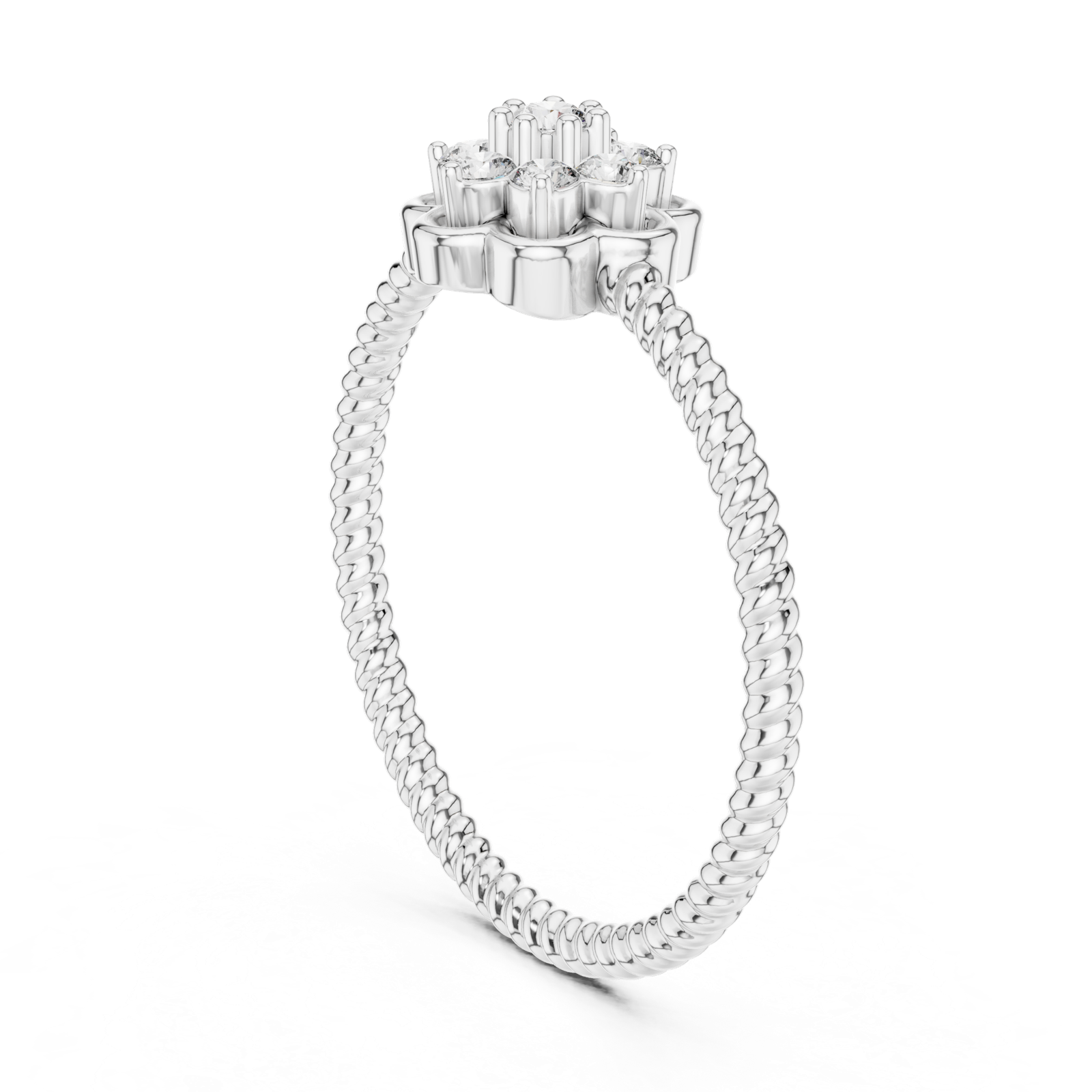 Gold Ring LR-01 (97), White Gold