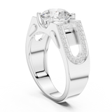 Gold Ring SBMR(45), White Gold, view 1