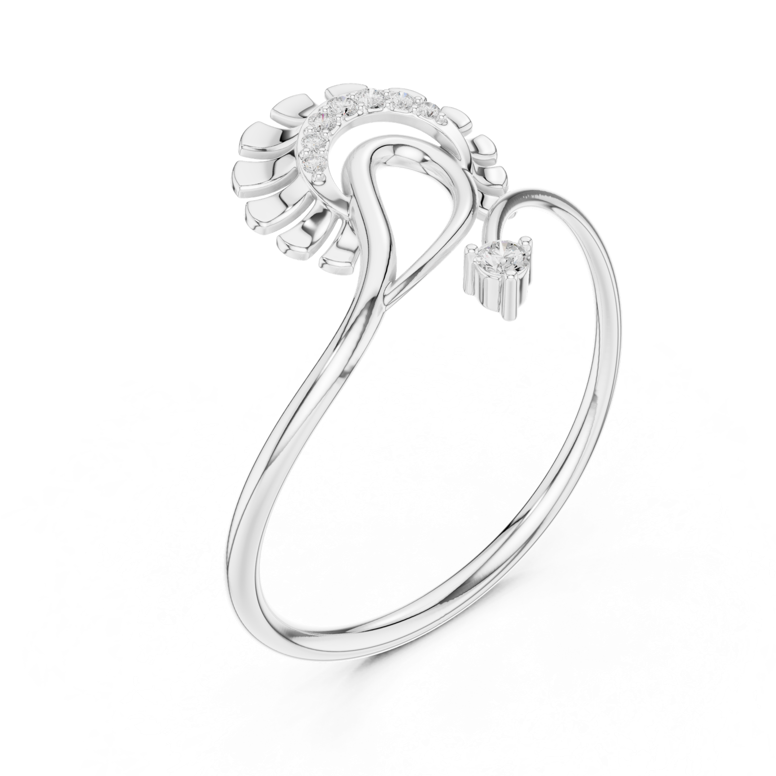 Gold Ring 1 (116), White Gold, view 2