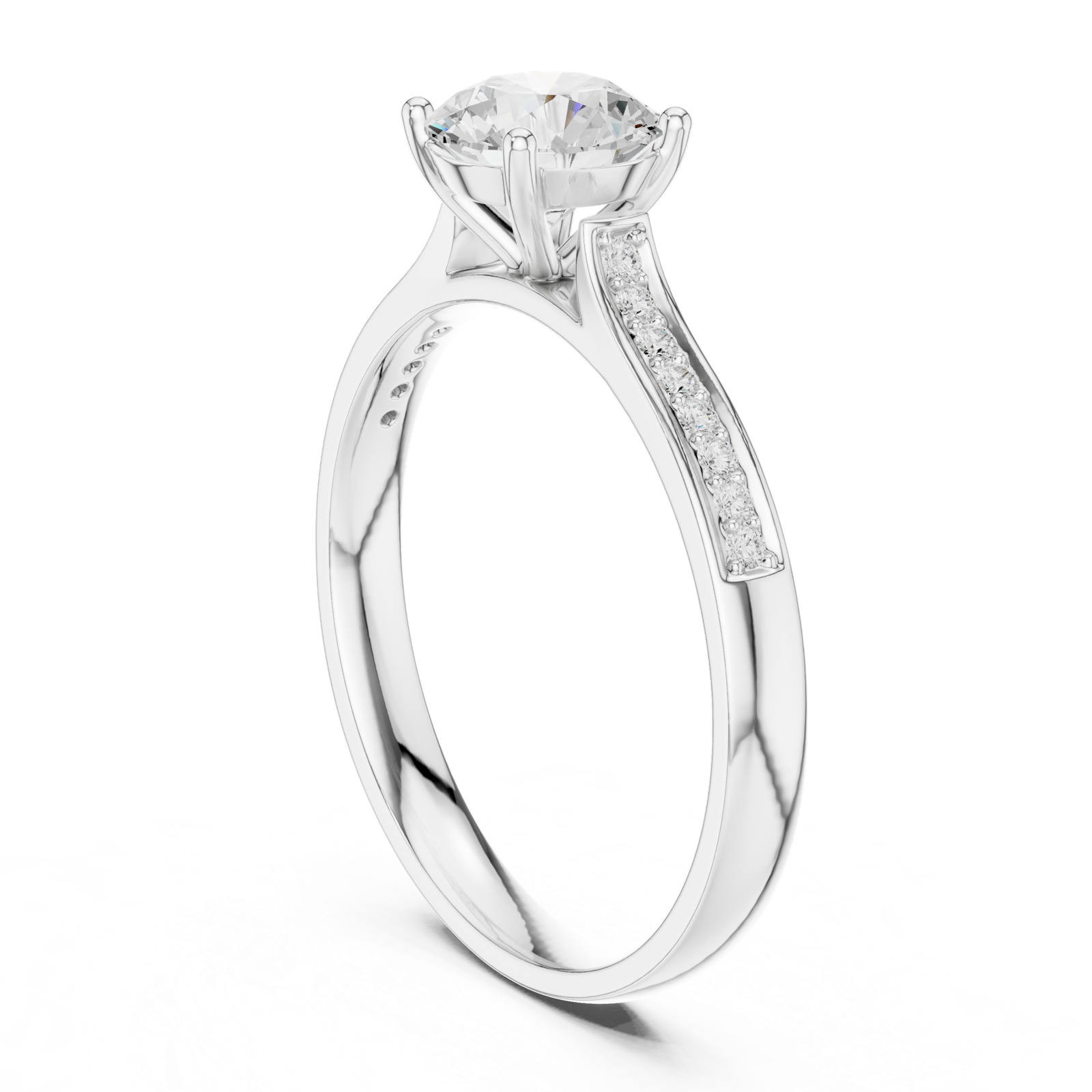 Gold Ring DDLR-772, White Gold, view 1
