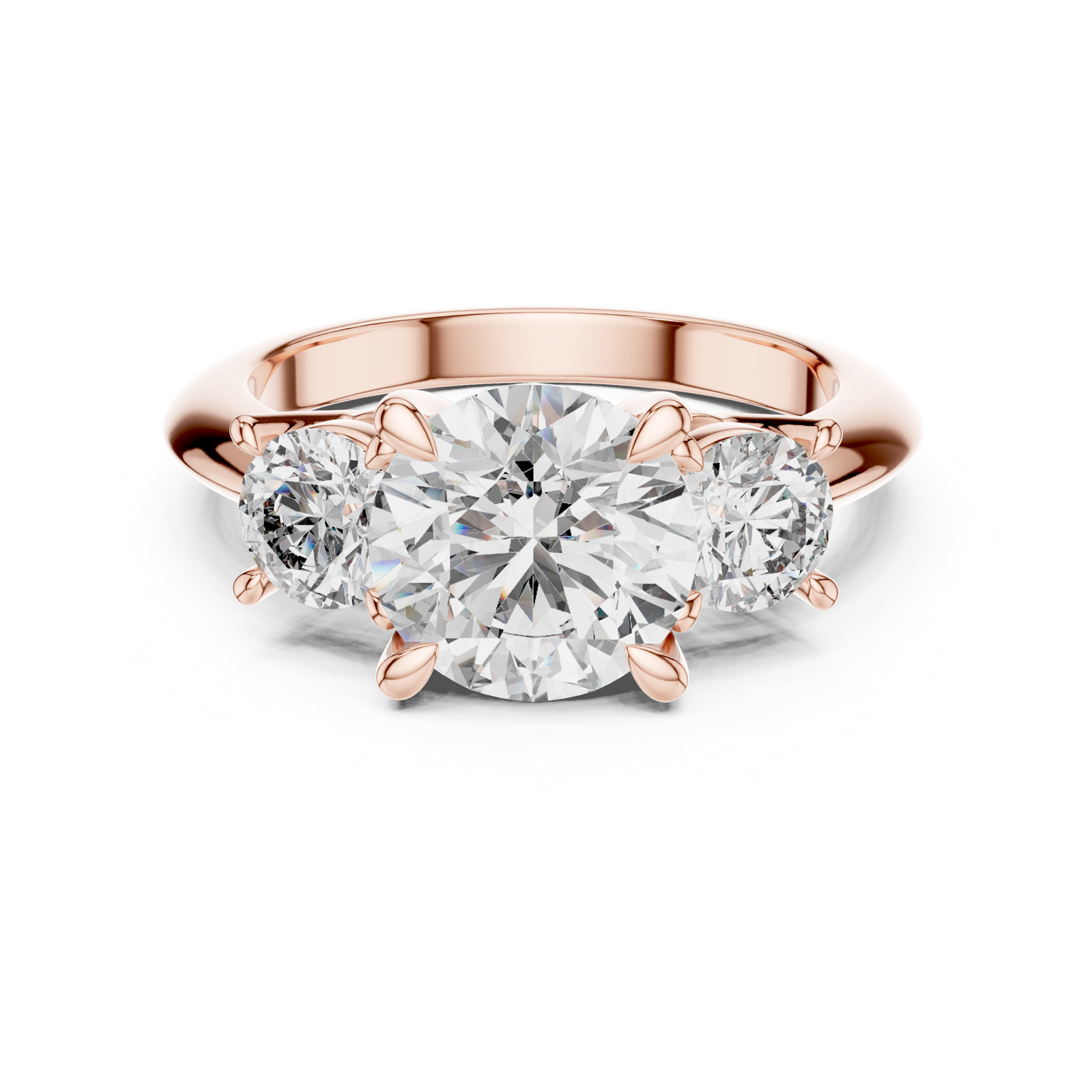 Gold Ring DDLR-042, Rose Gold, view 4