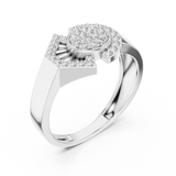 Gold Ring LR-01 (46), White Gold, view 2