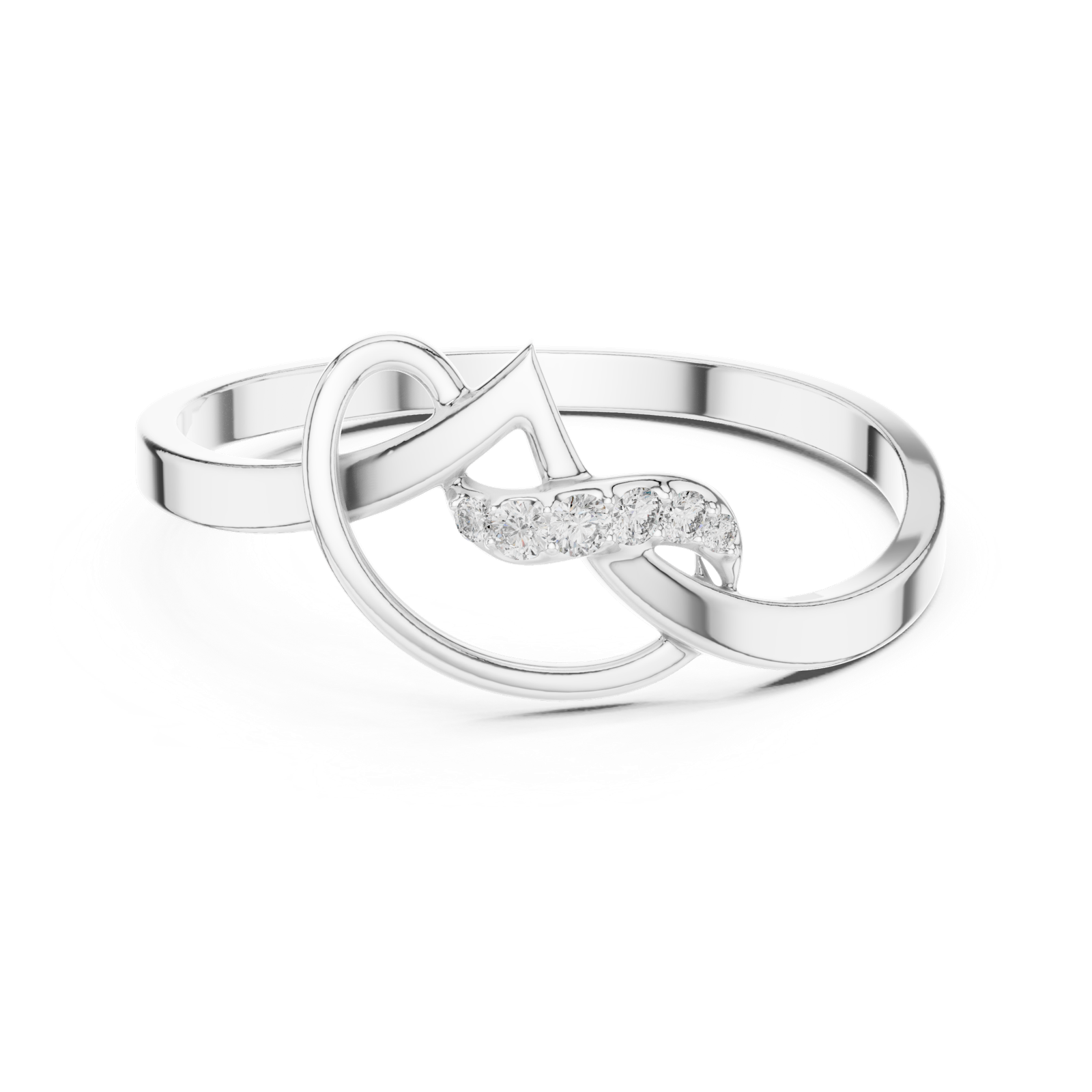 Gold Ring 1 (158), White Gold, view 4