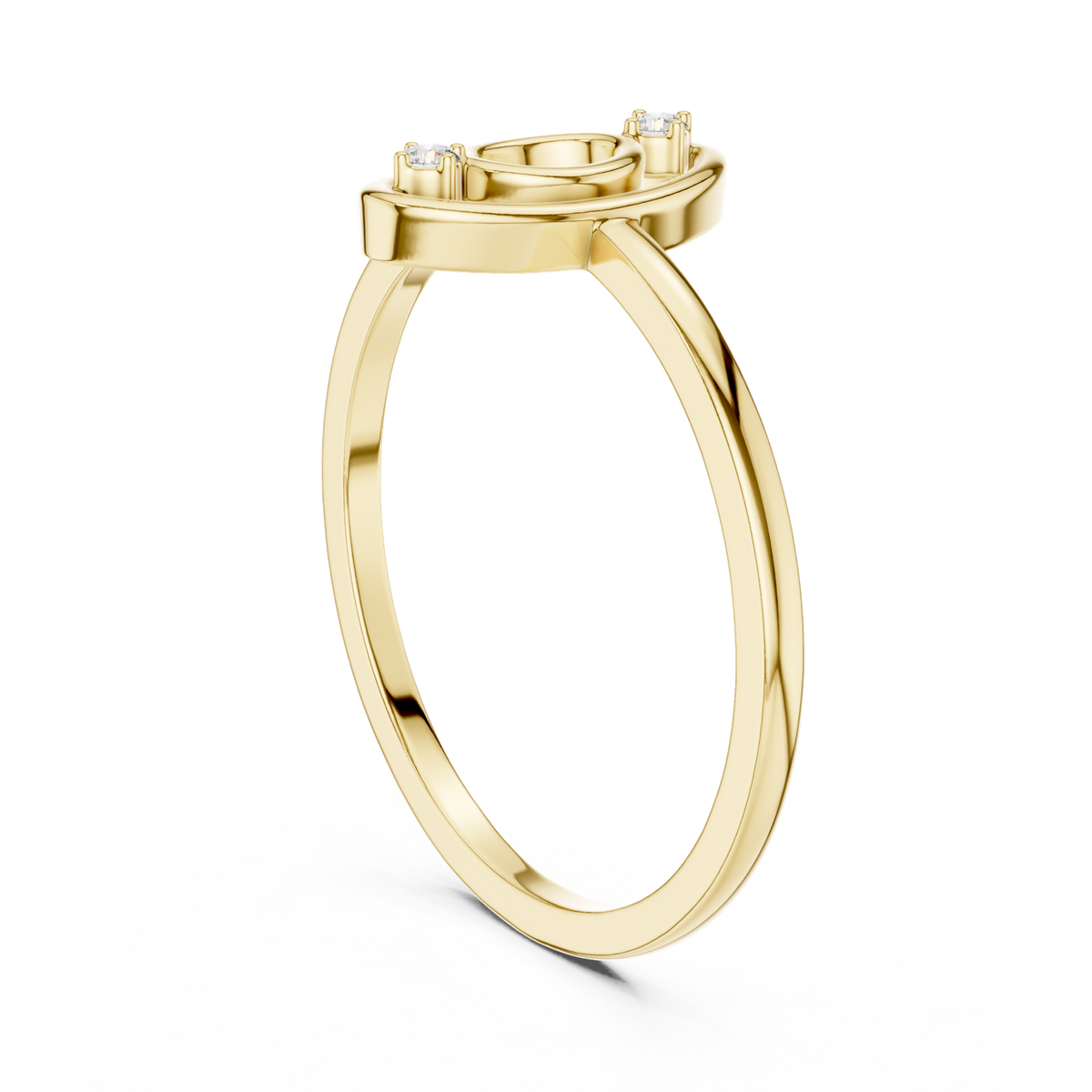 14K Solid Gold Lab Diamond Cluster Ring, Yellow Gold, view 1