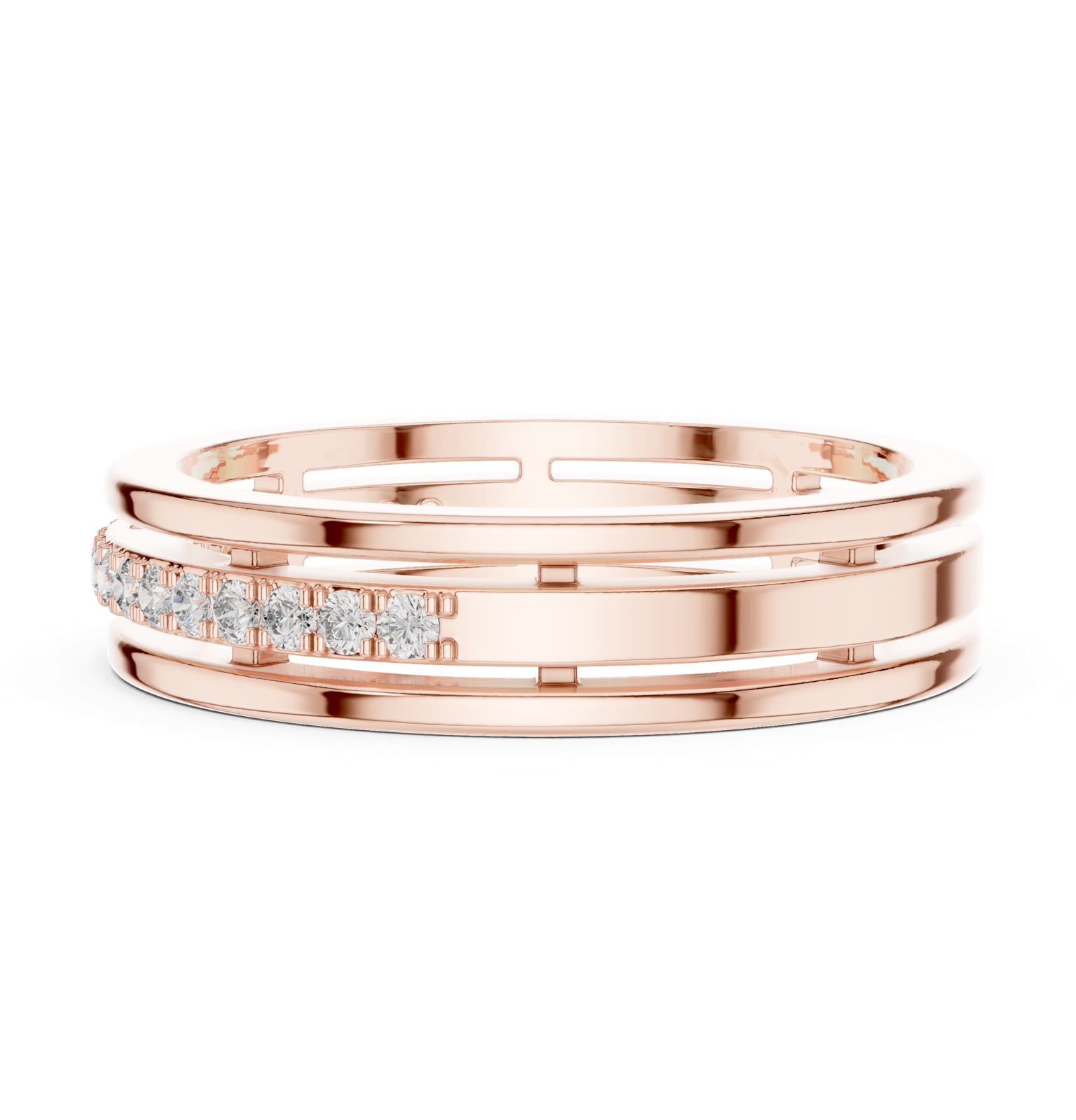 Gold Ring ALR-1, Rose Gold, view 3