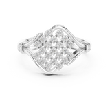 Gold Ring DDLR-760, White Gold, view 4