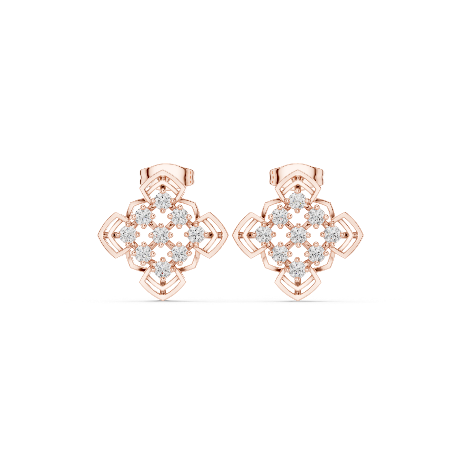 Gold Earrings 9-10004PE, Rose Gold