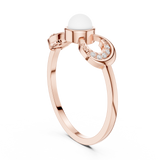 Gold Ring DDLR-743, Rose Gold, view 1