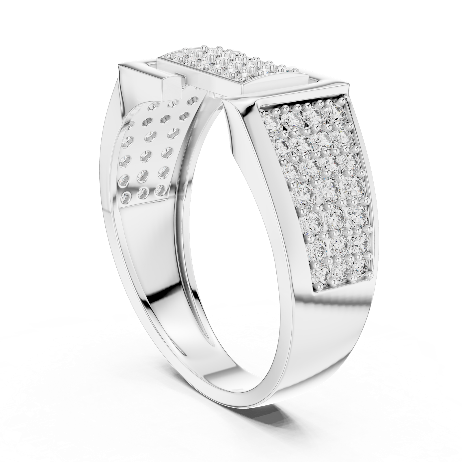 Gold Ring LR-01 (14), White Gold