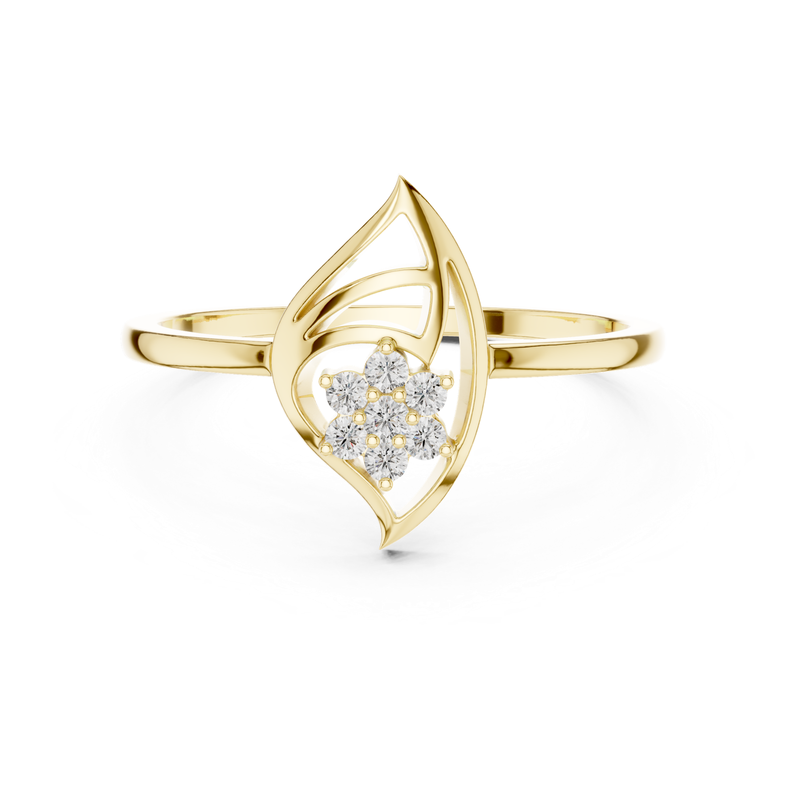 Gold Ring DR-6249, Yellow Gold, view 4