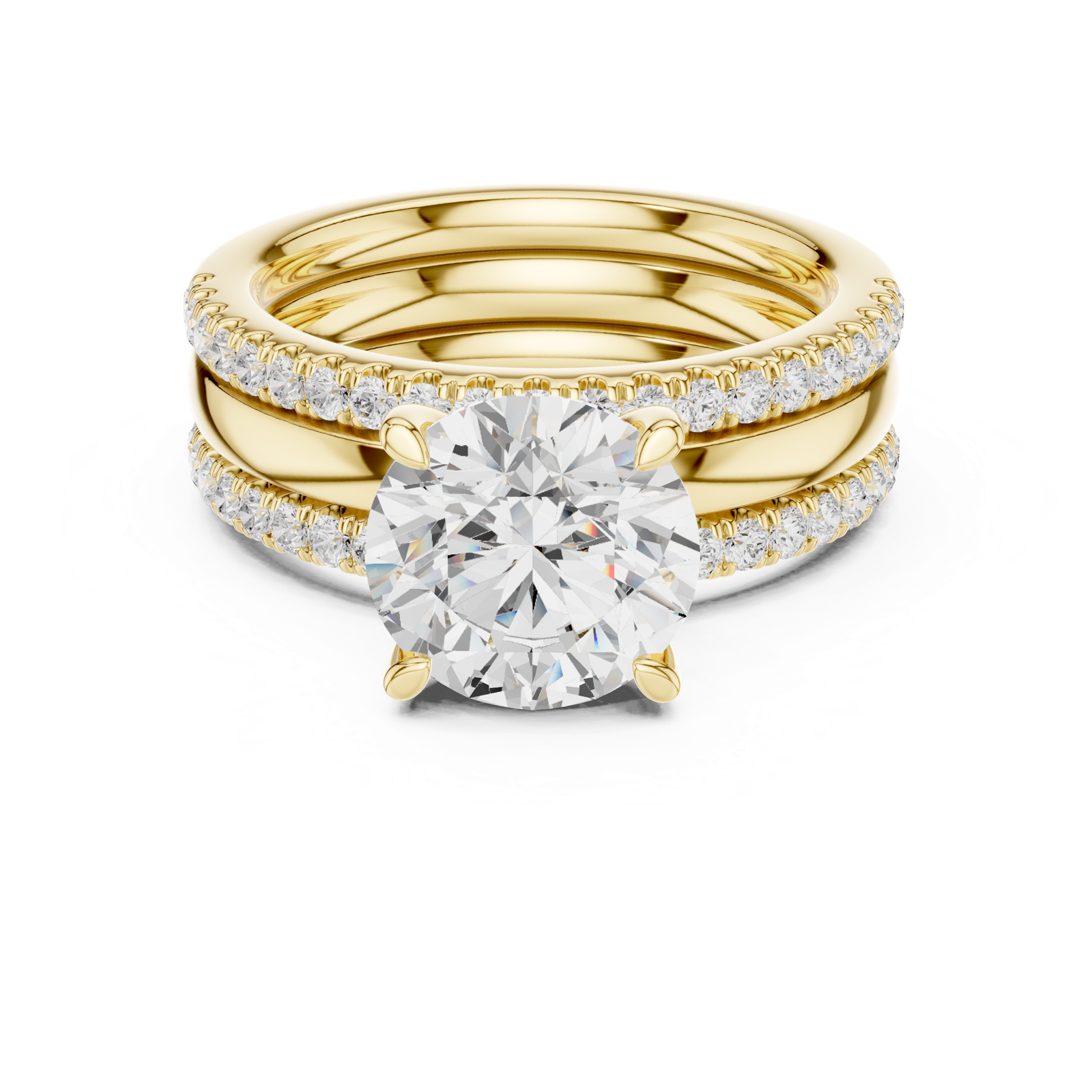 Gold Ring DDLR-949, Yellow Gold, view 4