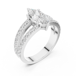 Gold Ring DDLR-1102, White Gold, view 2