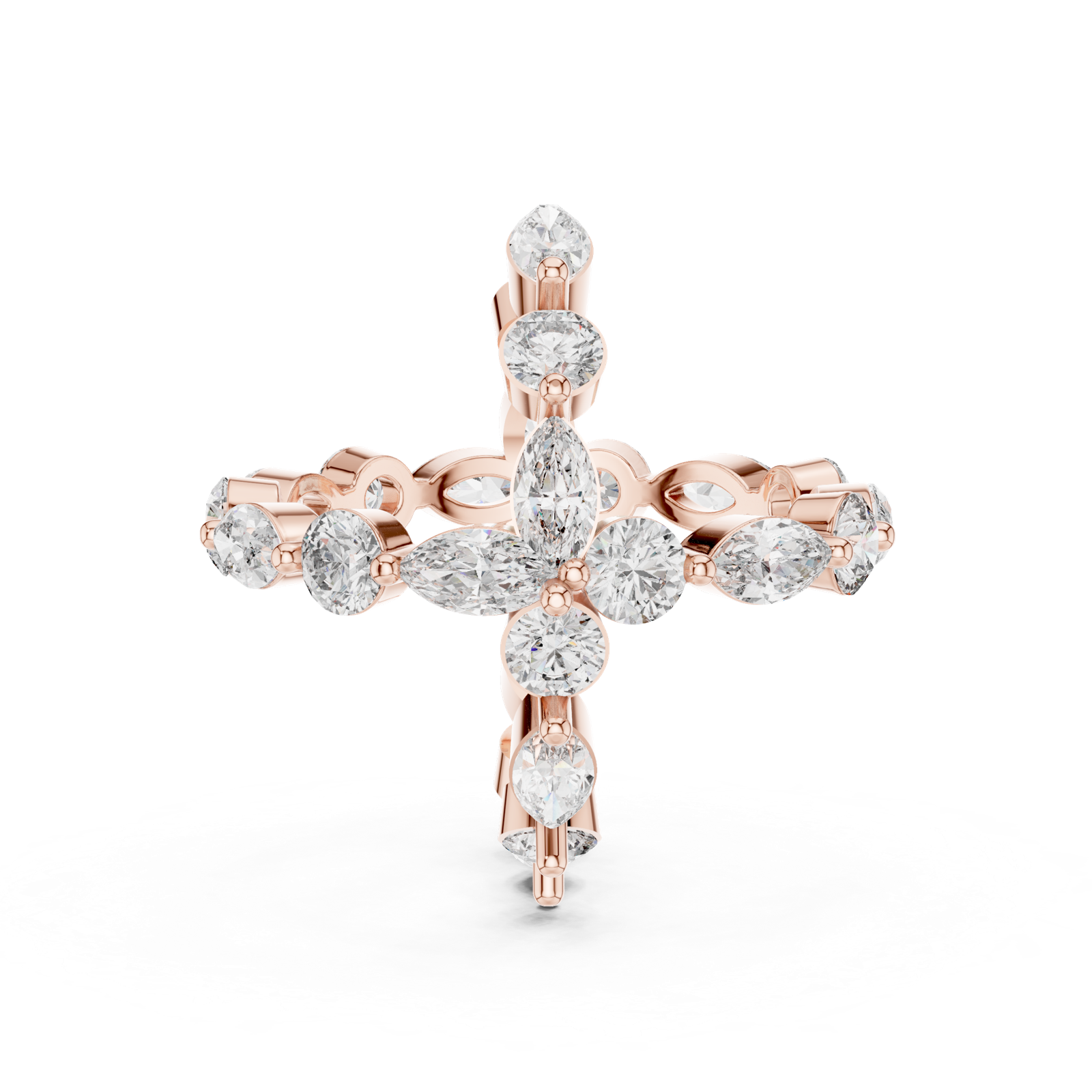 Gold Ring DDLR-242, Rose Gold, view 3