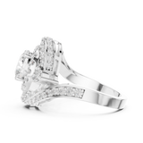 Gold Ring DDLR-402, White Gold, view 3