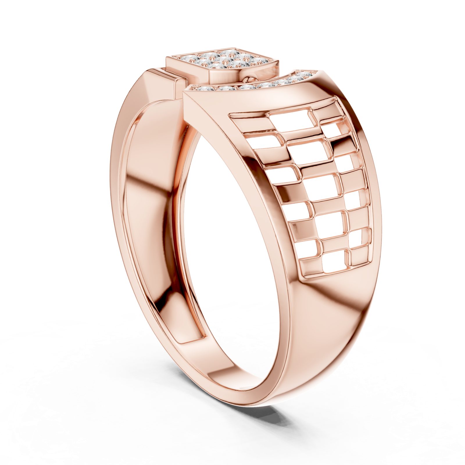 Gold Ring LR-01 (4), Rose Gold, view 1