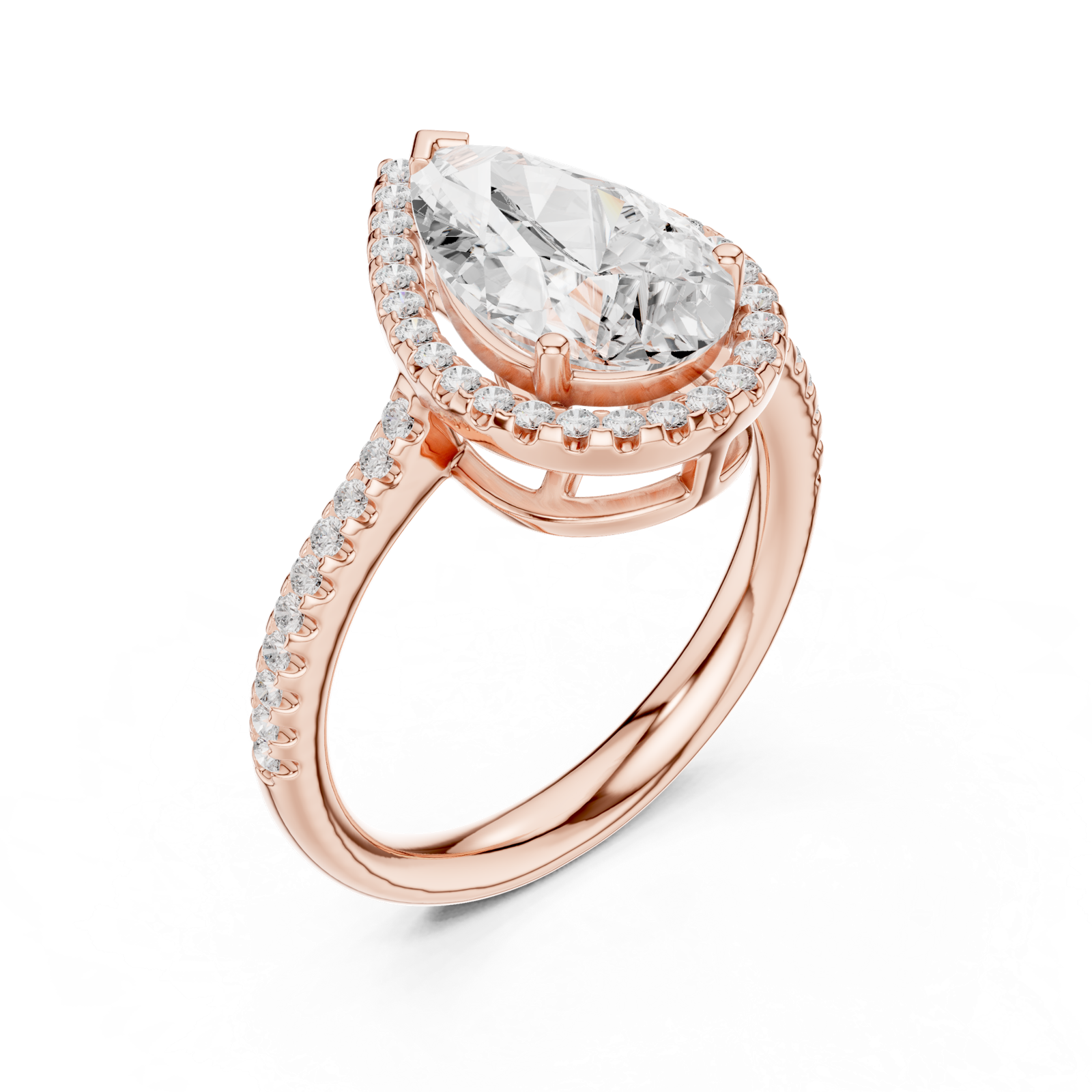 Gold Ring DDLR-747, Rose Gold, view 2