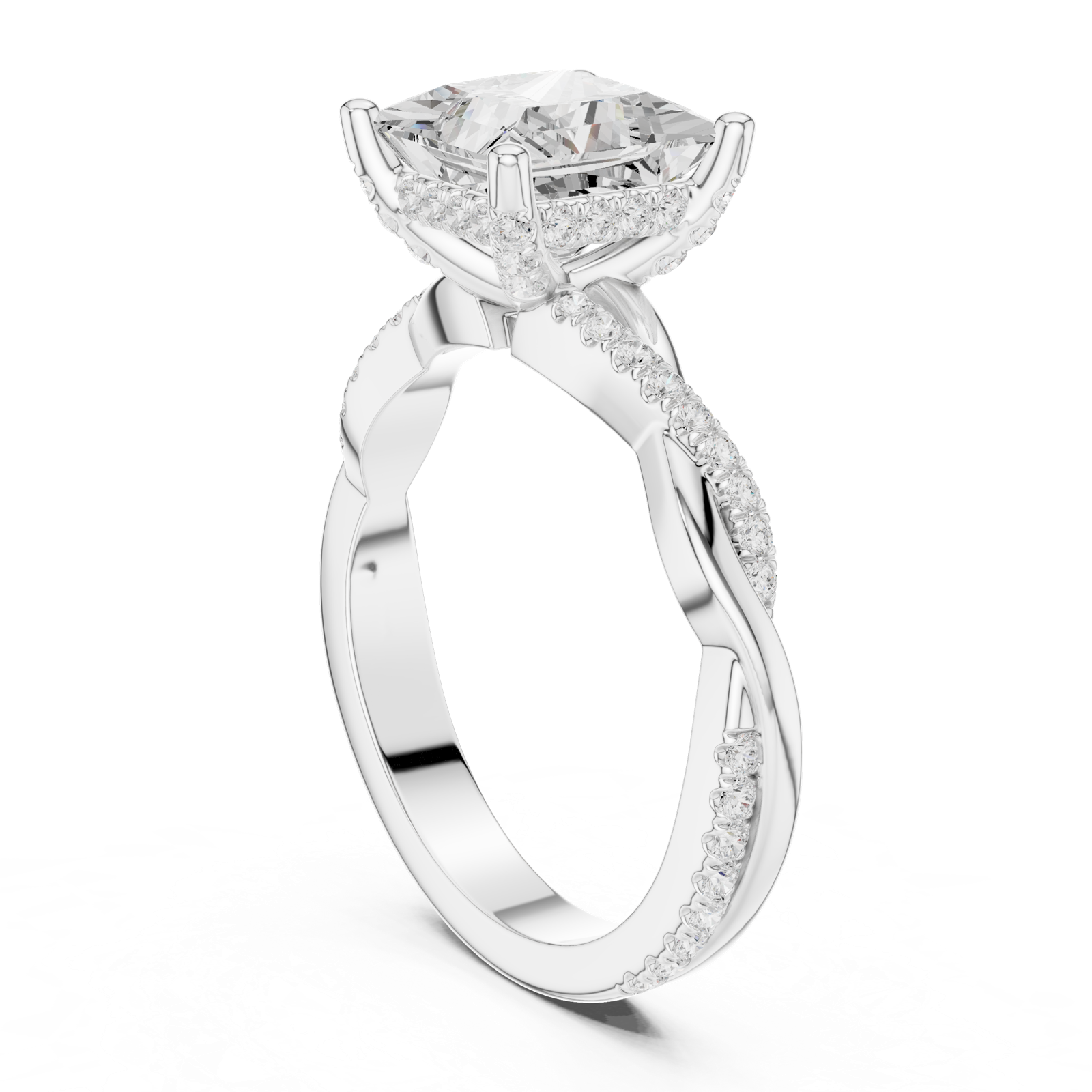 Gold Ring DDLR-883, White Gold, view 1