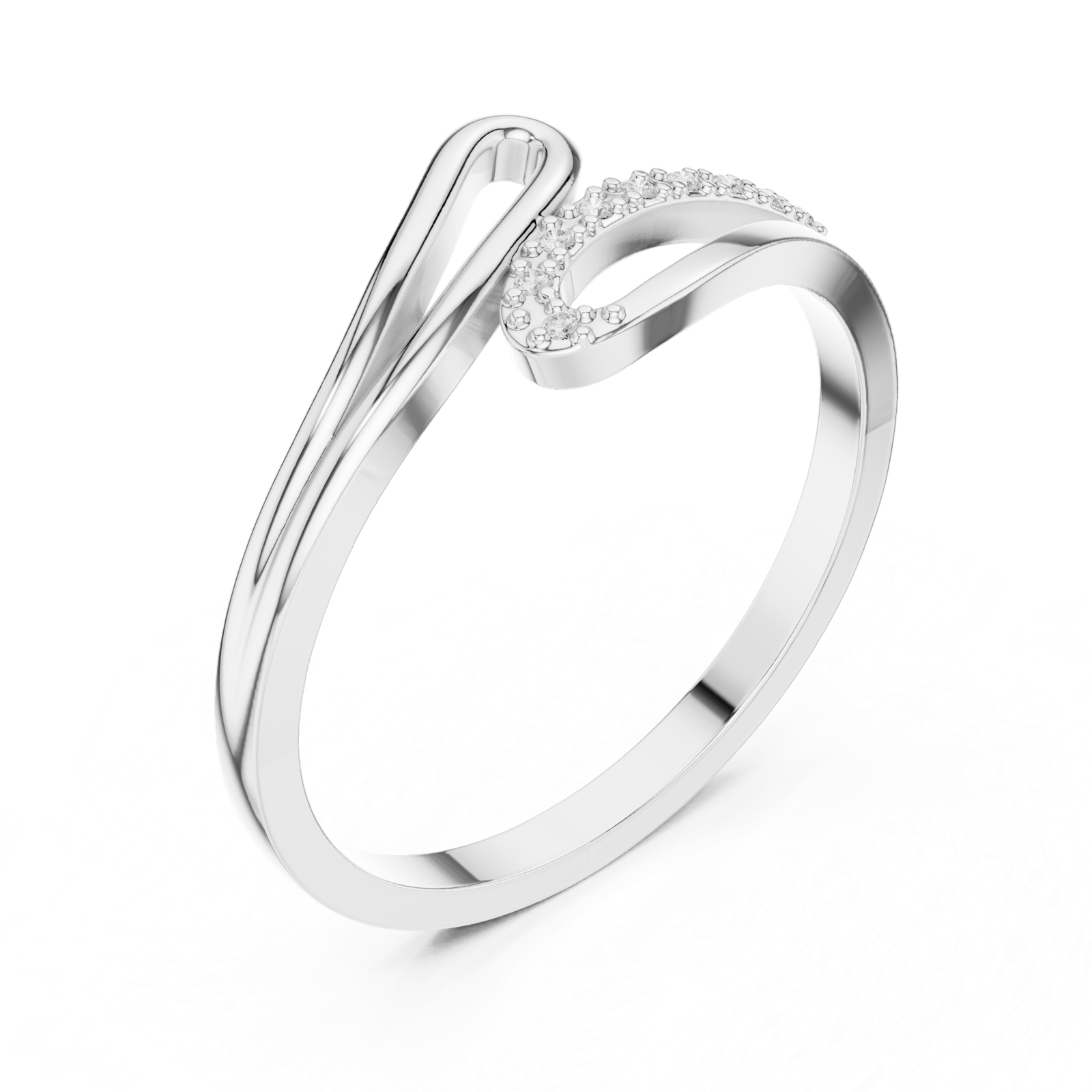 Gold Ring DDLR-476, White Gold, view 2