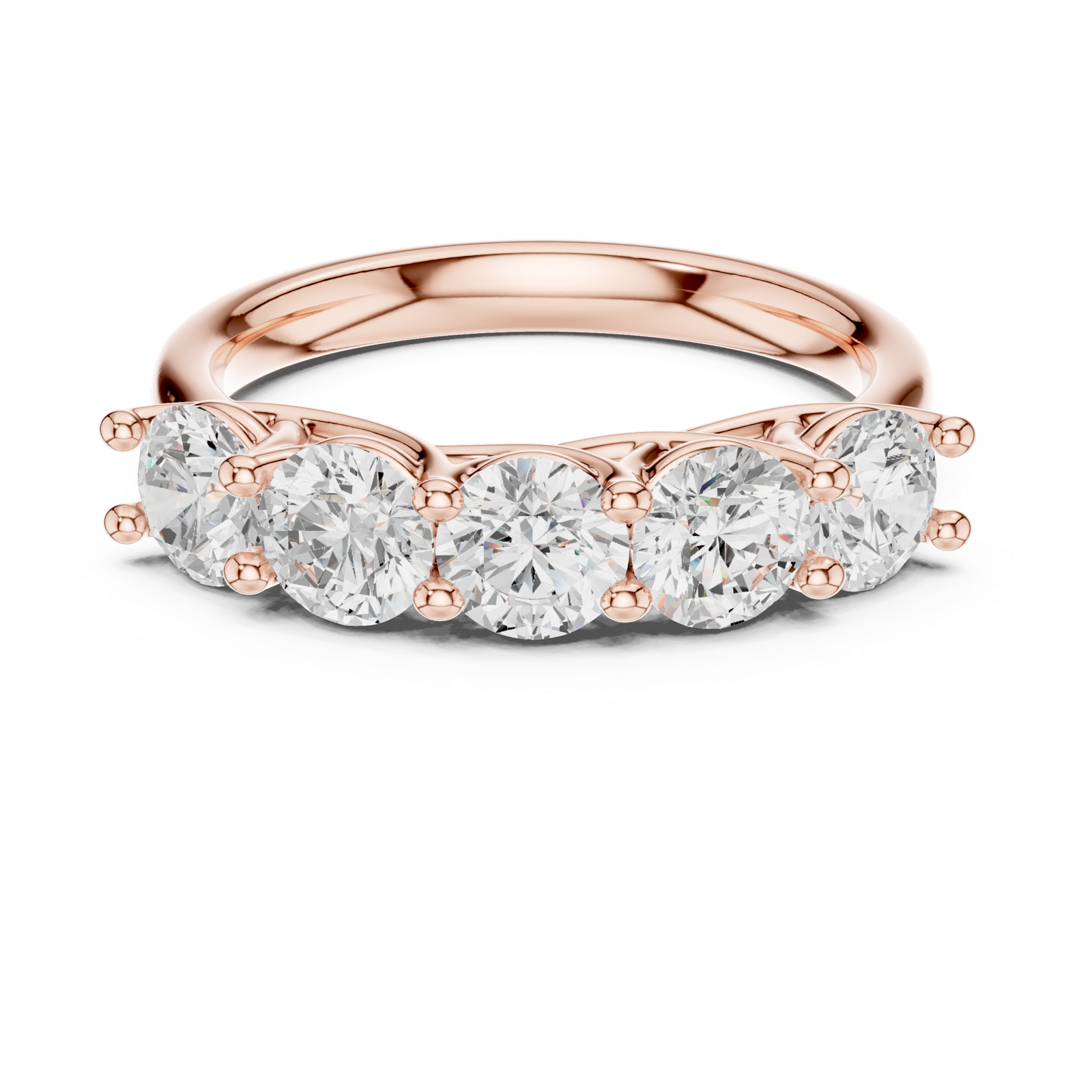 Gold Ring DDLR-719, Rose Gold, view 4