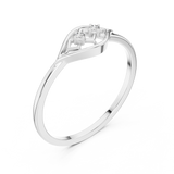 Gold Ring DR-6187, White Gold, view 2