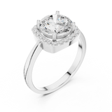 Gold Ring DDLR-809, White Gold, view 2