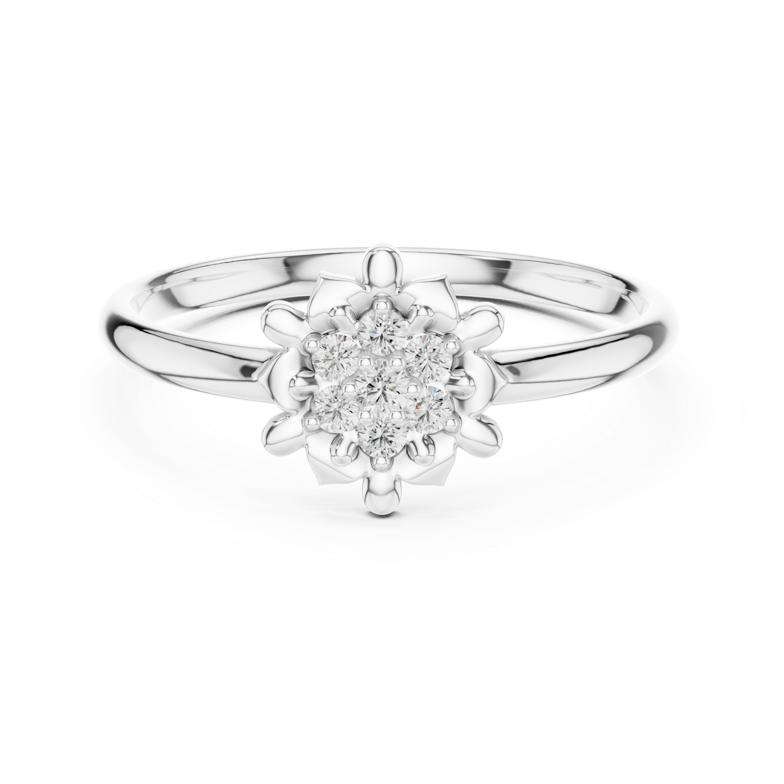 Gold Ring 1 (379), White Gold, view 4