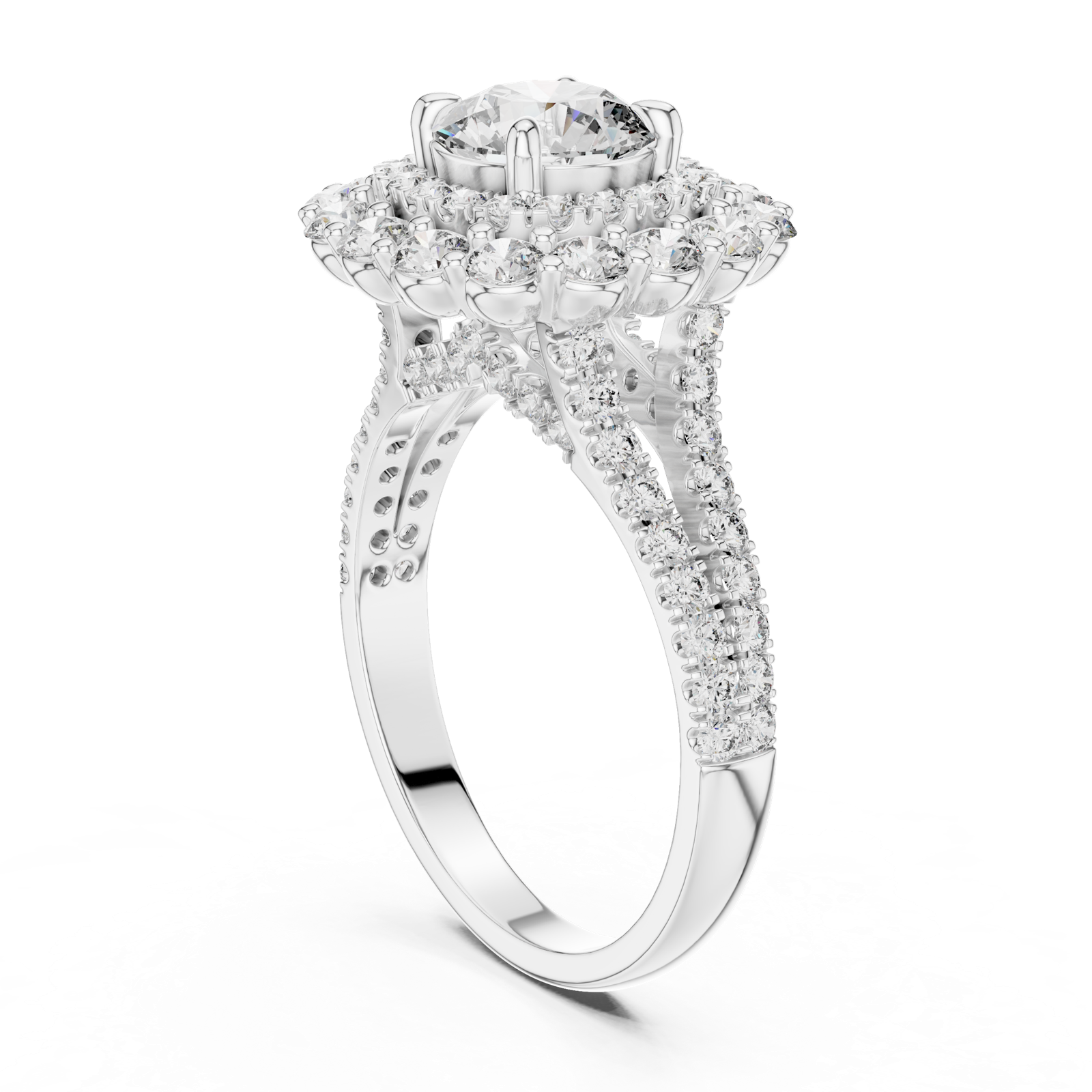 Gold Ring DDLR-011, White Gold, view 1